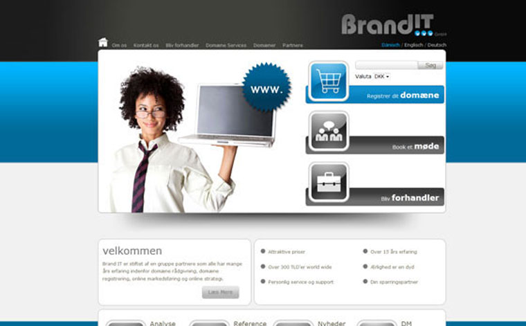 Brandit, Webseite Screenshot