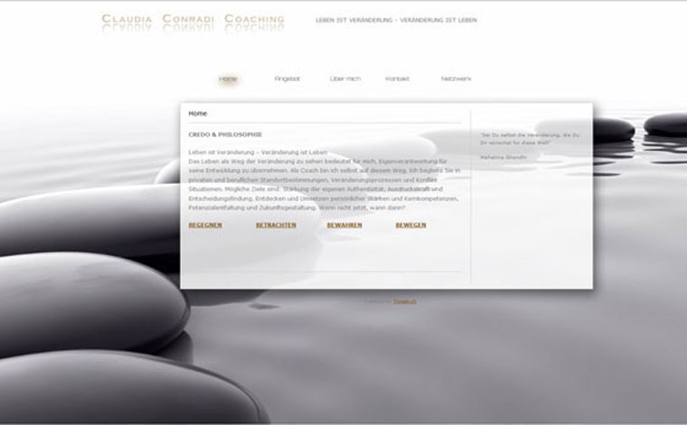 Conradi Coaching, Webseite Screenshot